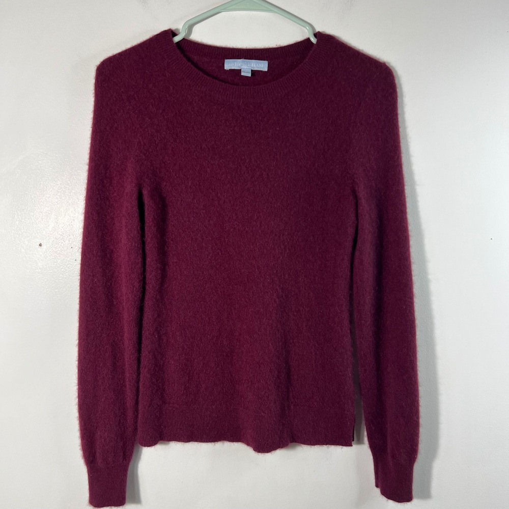 Womens Antonio Melani Cashmere Sweater Burgundy S Long Sleeve